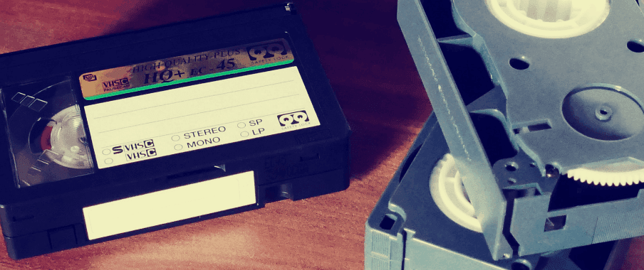 Photo of a VHS-C tape
